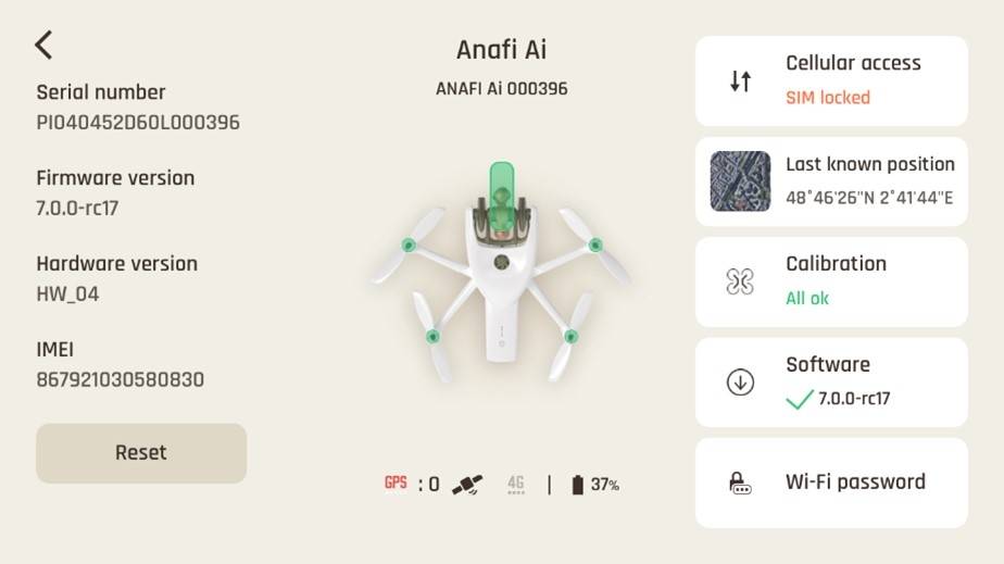 Parrot Anafi AI Enterprise QR code location