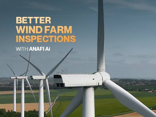 Wind farm inspection with ANAFI Ai