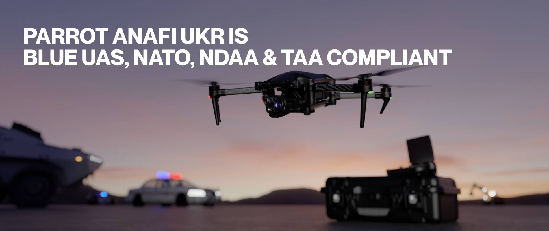Parrot ANAFI UKR is Blue UAS, NATO, NDAA & TAA compliant