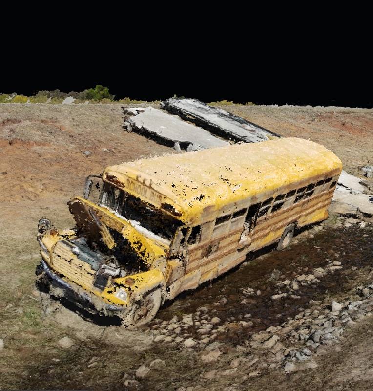 ANAFI Ai 3D model bus wreck